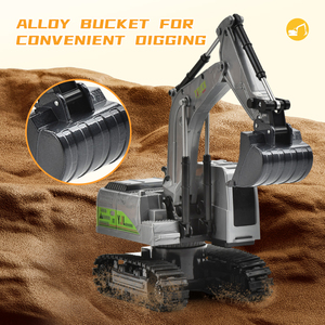 2.4G quy mô 1:24 6-kênh hợp kim điều khiển từ xa kỹ thuật máy xúc đồ chơi với đèn - Product Image 4