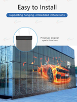 Écran LED transparent de mur vidéo d'affichage de publicité numérique de film de fenêtre en verre