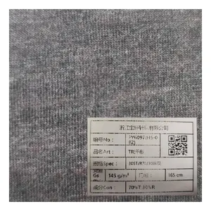 2022 Hot Selling 70% Polyester 30% Rayon Knitted Fabric TR Single Jersey Fabric for Garment