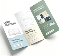 Brochure pliée personnalisée imprimée, dépliant A4 A5, impression de livrets pour cours en ligne, écoles de langues, coaching carrière