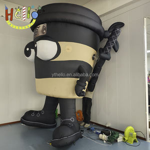 Personnage de dessin animé gonflable de haute qualité pour la publicité, <span class=keywords><strong>Ninja</strong></span> du café gonflable - Product Image 1