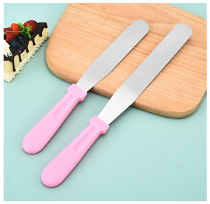 Cuchillo de beso recto de acero inoxidable, espátula suavizante de crema para hornear <span class=keywords><strong>pan</strong></span> y pastel, herramienta de decoración de cocina, raspador de repostería - Product Image 5