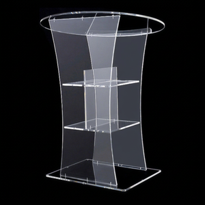 Pate en Perspex à poser, église acrylique, rhodium, finition haute, transparente - Product Image 1