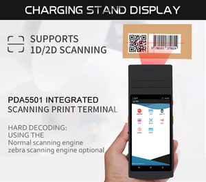 แอนดรอยด์แบบมือถือ PDA เครื่องสแกนฉลาก58มม. ในตัวเครื่องสแกนบาร์โค้ด1D 4G WiFi/2D สำหรับ<span class=keywords><strong>การ</strong></span>สแกนล็อตโต้แบบไร้สาย - Product Image 5