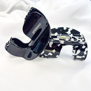 Chasesun Hair <b>Clip</b> Black White Leopard Print Gripper For Daily Use Short Hair Updo Style - Product Image 5