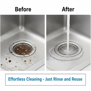 Vendita calda di buona qualità in acciaio inox Anti intasamento lavello acqua filtro cucina in metallo lavello filtro - Product Image 3