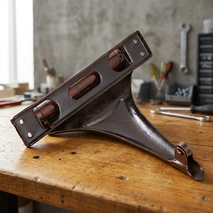 Soporte de nivelación metálico resistente Arrow Spring Brown con burbujas de nivel para herramientas de construcción - Product Image 4