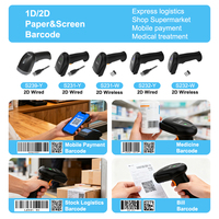 Escáner de Códigos de Barras 1D y 2D Todo en Uno, Inalámbrico, USB, Portátil, Lector de Códigos QR para Inventario y Escaneo de Productos