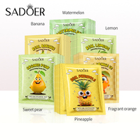 SADOER Masque Visage Naturel aux Fruits Aloès Banane Mangue Avocat Citron Cerise Nicotinamide Hydratant – Pour le Visage et le Corps