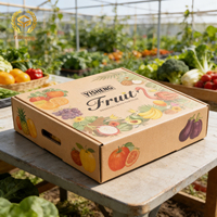 Op maat gemaakte milieuvriendelijke golfkartonnen stevige dozen met UV-coating, embossing, recycleerbaar, voor fruit, groenten, verzending, opslag en cadeauverpakkingen