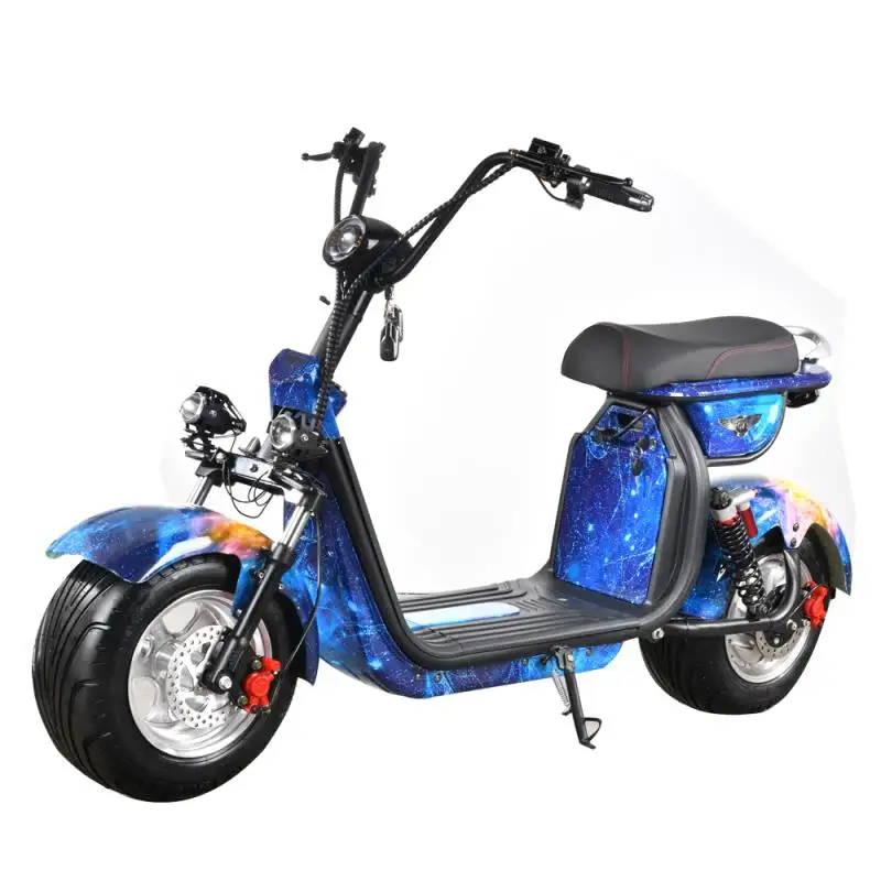 Venta al por mayor 50cc china bicicleta neumático gordo pedal dos ruedas CHOPPER bicicleta eléctrica scooter con freno de disco rampa citycoco