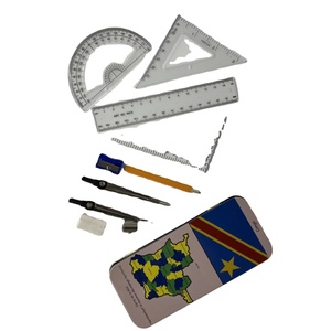 Ensemble de géométrie professionnel 9 pièces modèle A5001, compas et instruments mathématiques personnalisés pour la papeterie - Product Image 2