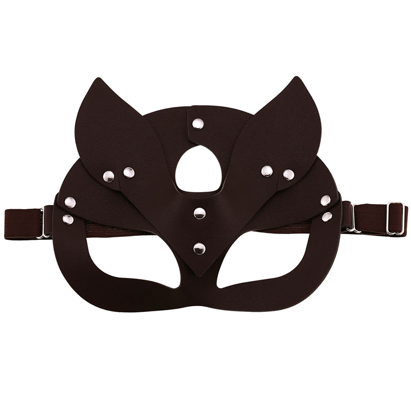 Nieuwe Mode Lederen Cosplay Kat Masker Vrouw Sexy Oogmasker Lederen Masker Voor Halloween Party Maskerade