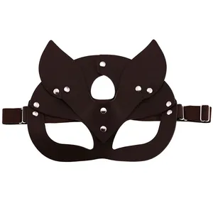  Yeni moda deri Cosplay kedi maskesi kadın seksi göz maskesi deri cadılar bayramı partisi için maske Masquerade