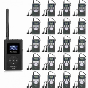 Retekess FT11 Portable FM Radio <b>Transmitter</b> With 10 PR13FM <b>Wireless</b> Receivers Guide - Product Image 1