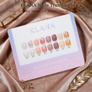 KLANA Luxury Translucent Gittler UV <b>Gel</b> Polish <b>Set</b> 15ml Ethereal <b>Nails</b> From Sheer Opals to Warm Golds Color OEM - Product Image 6