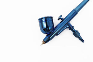 ชุดแอร์บรัชแบบป้อนสีด้วยแรงโน้มถ่วงแบบสองระบบ สีรุ้ง ขนาด 0.3 มม. พร้อมถ้วยด้านบนขนาด 7 มล. สำหรับงานตกแต่งรถยนต์ งานศิลปะแบบจำลอง และตกแต่งเค้ก - Product Image 2