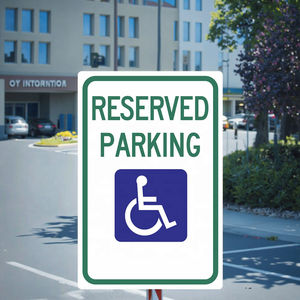 لافتة مخصصة لركن السيارات المخصصة لذوي الاحتياجات الخاصة وفقًا لمعايير ADA، لوحة إشارات مرورية من الألومنيوم - Product Image 5