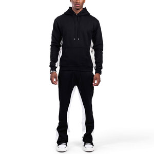 Nouvel Arrivage Ensemble de Survêtement Homme Coupe Droite Couleur Unie Style Ample Vêtement d'Hiver Personnalisé Décontracté Respirant Séchage Rapide Léger - Product Image 1