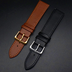 Bracelets de montre en cuir PU populaires en gros pour montre Boucle ardillon noire et marron Design de mode - Product Image 2