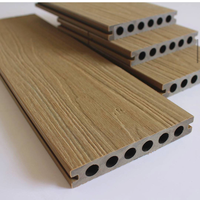 Tarima de Exterior Impermeable de Coextrusión Europea, Tarima Hueca de WPC, Tarima Compuesta para Uso en Exteriores, Tarima de Madera Plástica Cepillada