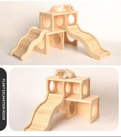 Échelle pour hamster en bois massif, robuste et durable, personnalisable, décoration de cage pour habitat de hamster