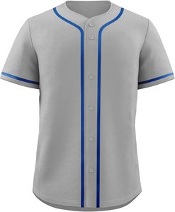 Maillot de baseball personnalisé pour hommes Chemises boutonnées décontractées Manches courtes Élasthanne/polyester Uniforme sportif actif pour vêtements de football - Product Image 1