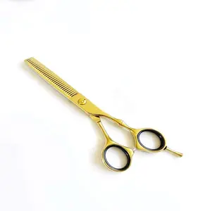 Ouro cabelo tesoura cabeleireiro styling desbaste tesoura cabelo dourado