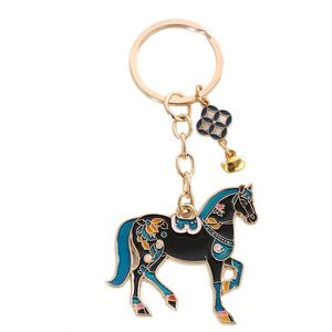 Colgante de Bolsa de Estilo Chino para Parejas, Amuleto de la Fortuna Instantánea, Llavero de Caballo de Doble Cara - Product Image 5