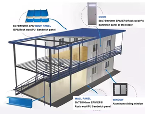 Casa Contenedor Prefabricada Moderna y Transpirable - Estructuras Modulares <span class=keywords><strong>de</strong></span> Una o Dos Plantas para Uso como Baño, Dormitorio o Garaje - Product Image 6