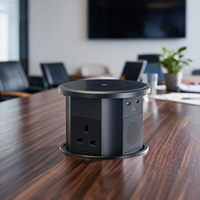 Pop-up-Steckdose UK Typ G Smart WiFi Schreibtisch-Strommodul Elektrische Hebevorrichtung Kabelloses Laden Dual-USB für Küchenarbeitsplatte