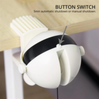 Jouet robot électrique interactif pour animaux de compagnie d'intérieur pour chats et chiens, balle en peluche durable, jouet à fixation par pince à cordon réglable