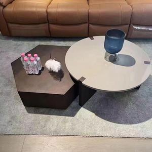 Vintage Style Coffee <b>Table</b> Walnut Wood Grain Smoked Finish <b>Small</b> Home Apartment Use - Product Image 2