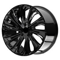 Jante en alliage forgé 20 pouces 5x130 à rayons en Y finition noir brillant pour berline de luxe sportive OEM ODM Logo personnalisé usine