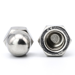 10pcs/bag Carbon Steel / Stainless Steel <b>Acorn</b> Cap Nut M3 M4 M5 M6 M12 M14 M16 M18 <b>Decorative</b> Dome Cap Nuts Blind Nuts - Product Image 2