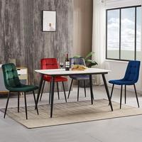 Francés moderno nuevo verde azul y oro pies gris boda restaurante último metal acero inoxidable patas Silla de comedor con cojín