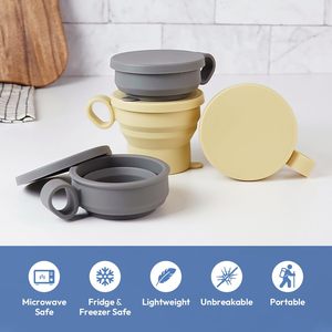 Gobelet de voyage pliable en silicone YDS Mini, réutilisable, qualité alimentaire, sans BPA, léger, incassable, portable, gobelet pliable en silicone - Product Image 4