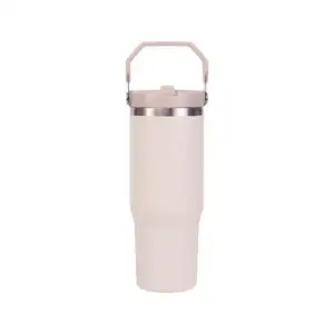 Sublimation Blanks Portable Vacuum Cup With Handle Stainless Steel Water Bottles Bulk