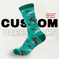 Chaussettes de Noël pour hommes de haute qualité personnalisées, chaussettes en coton amusantes, chaussettes personnalisées