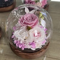 Décoration de mariage faite à la main, roses éternelles dans un dôme en verre, fleurs éternelles conservées, cadeau pour la Saint-Valentin, prix d'usine