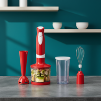 Mixeur Plongeant Électrique Multifonction 500W avec Lames en Acier Inoxydable, pour Smoothies, Programmable, Anti-fuite, Usage Domestique