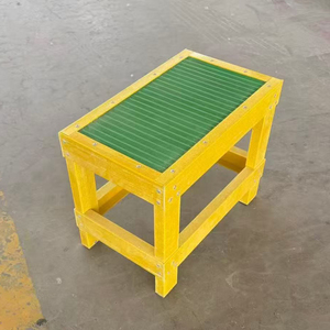 Marchepied en PRV résistant à la corrosion avec grille antidérapante verte pour tour de refroidissement - Product Image 1