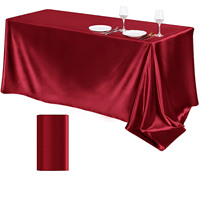 Nappe Rectangulaire en Satin Tissé 54x108 Pouces Brillante et Soyeuse pour Mariages, Fêtes, Banquets, Événements – Lavable, Jetable, Anti-Huile, Imperméable
