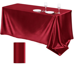 <span class=keywords><strong>Mantel</strong></span> Rectangular de Satén Brillante y Sedoso de 54x108 Pulgadas para Bodas, Fiestas, Banquetes y Eventos, Lavable, Desechable, Resistente al Aceite y al Agua, Estilo Europeo - Product Image 5