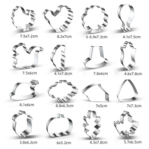 16 Phong Cách Lễ Tạ Ơn Loạt Thổ Nhĩ Kỳ Sóc Hình Thép Không Gỉ <span class=keywords><strong>Cookie</strong></span> Cutter Fondant Baking Biscuit Báo Chí Khuôn Mẫu - Product Image 2