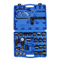 AUTOTOP B100133 Kit de test de fuite universel pour réservoir d'eau automobile 28 pièces Détecteur de fuite sous vide Pompe de pression pour radiateur de refroidissement
