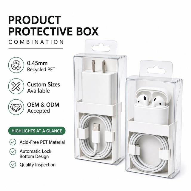 Transparent Sliding Blister Pack Custom Cardboard Insert Clear Plastic Packaging BT Wireless Earbuds Retail Display