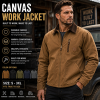 Veste de travail en toile personnalisée pour hommes, veste en toile de canard robuste, vêtements de travail de construction, fabricant OEM ODM
