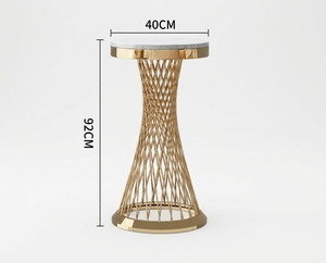 Tavolo Moderno con Piano in Marmo e Base in Acciaio Inossidabile per <span class=keywords><strong>Soggiorno</strong></span> o <span class=keywords><strong>Ingresso</strong></span> - Product Image 6