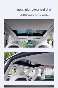 Tenda Parasole Avvolgibile per Tetto Apribile Tesla Model Y, Protezione UV e Isolamento Termico per Tetto in <span class=keywords><strong>Vetro</strong></span>, Parasole Effetto Ghiaccio - Product Image 5